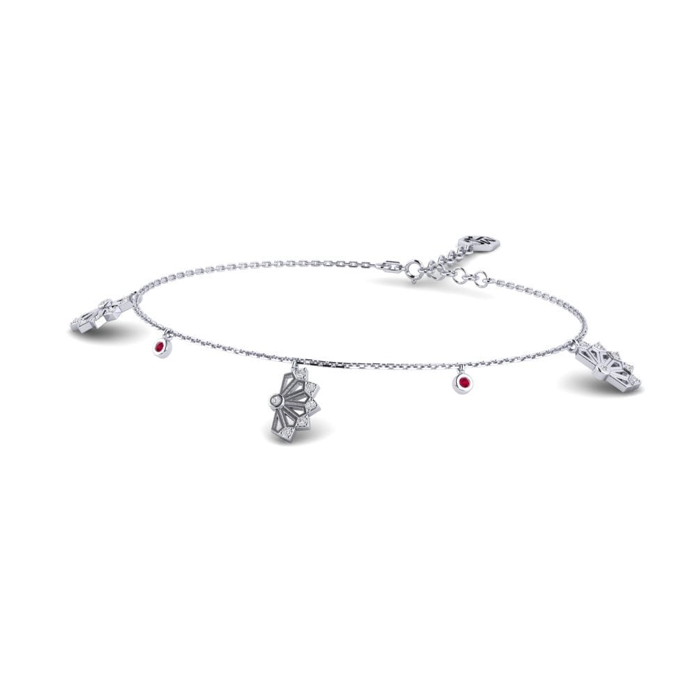 Paladio Rubí Pulsera de Mujer Yukiwariso