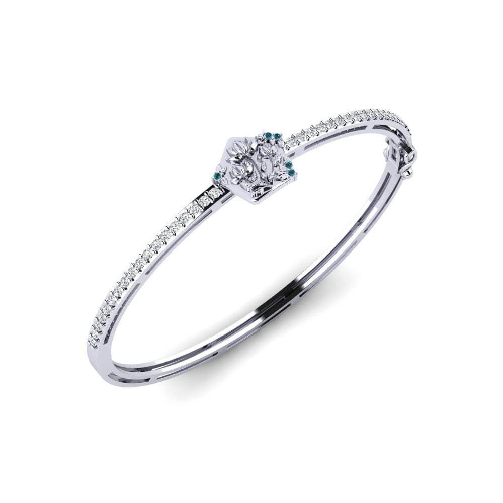 Vàng Trắng 14K Kim Cương Xanh Dương Vòng tay nữ Adumbration
