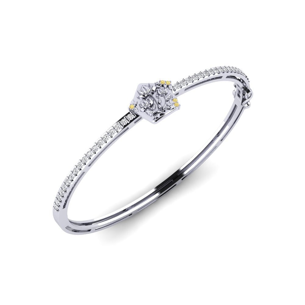 Vàng Trắng 14K Kim Cương Vàng Vòng tay nữ Adumbration