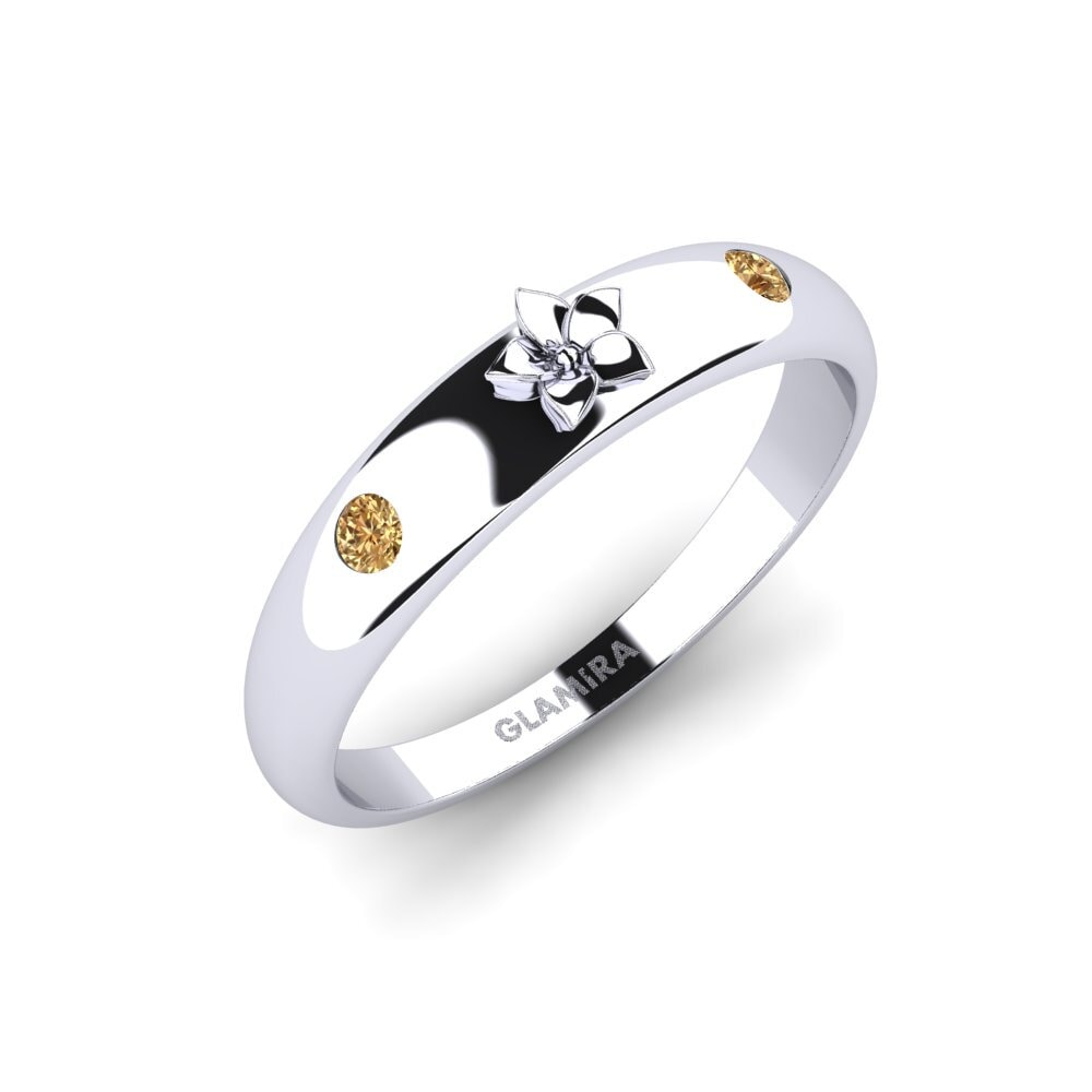 Vàng Trắng 14K Kim Cương Nâu Nhẫn Alouenne