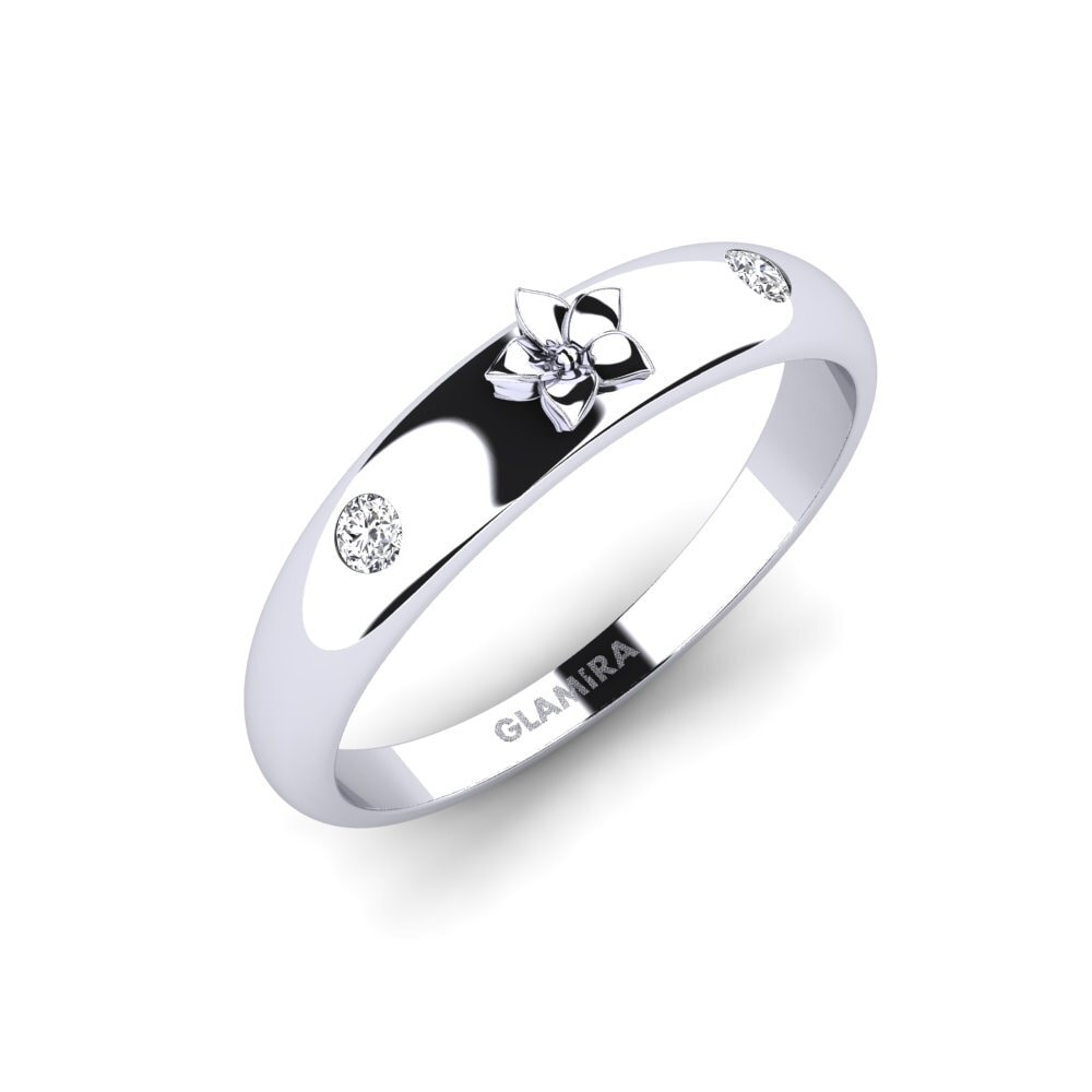 White Silver Ring Alouenne