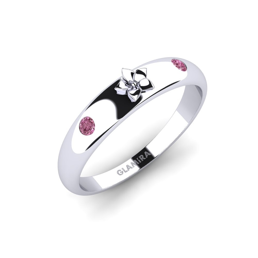 Vàng Trắng 14K Đá Rhodolite Nhẫn Alouenne