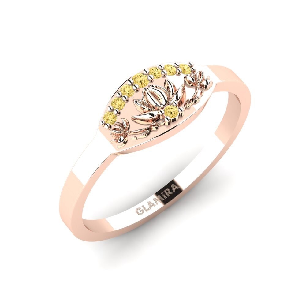 Vàng Hồng 14K Kim Cương Vàng Nhẫn Altorelief