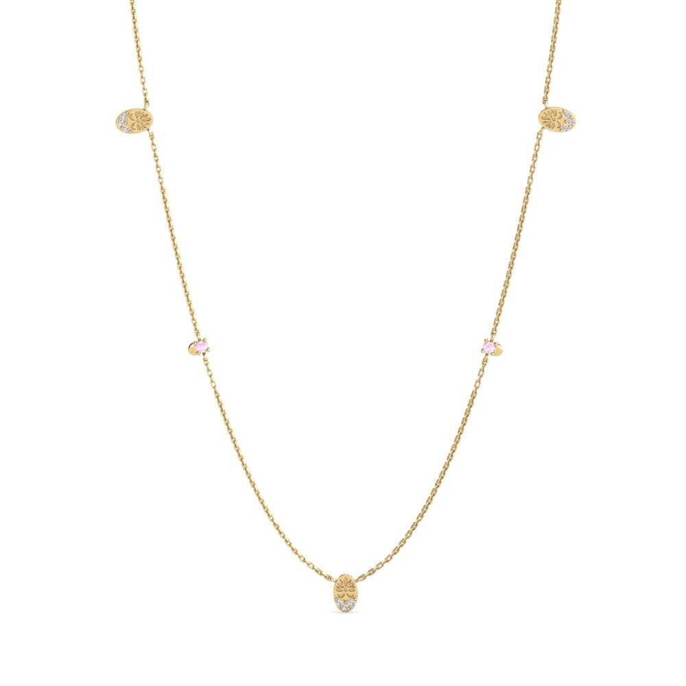 Pink Sapphire Women's Necklace Amadede