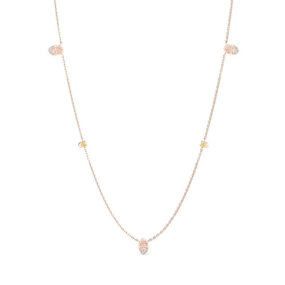 Vàng Hồng 14K Kim Cương Vàng Dây chuyền nữ Amadede