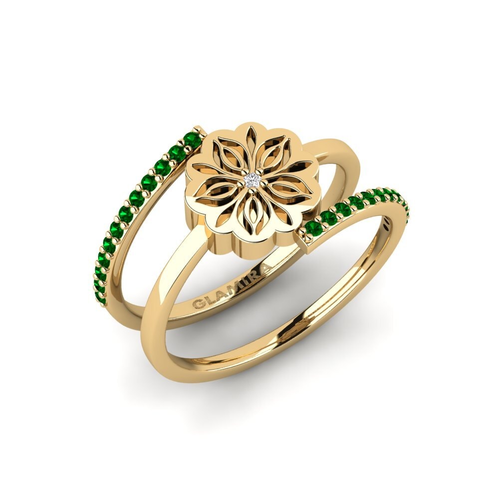 Zircone Vert Bague Amamas