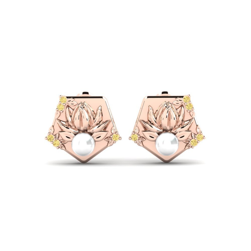 Vàng Hồng 14K Kim Cương Vàng Bông tai nữ Arrebato