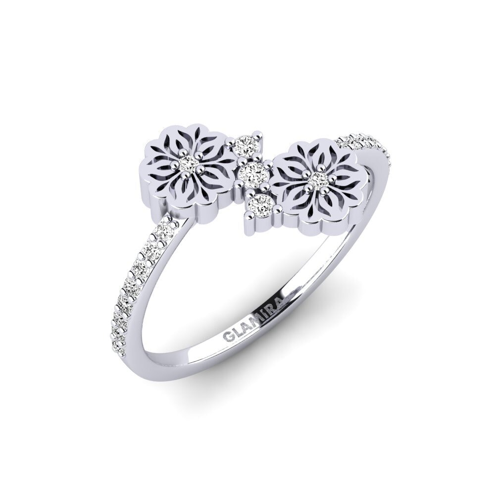 Vàng Trắng 14K Đá Moissanite Nhẫn Arvvot