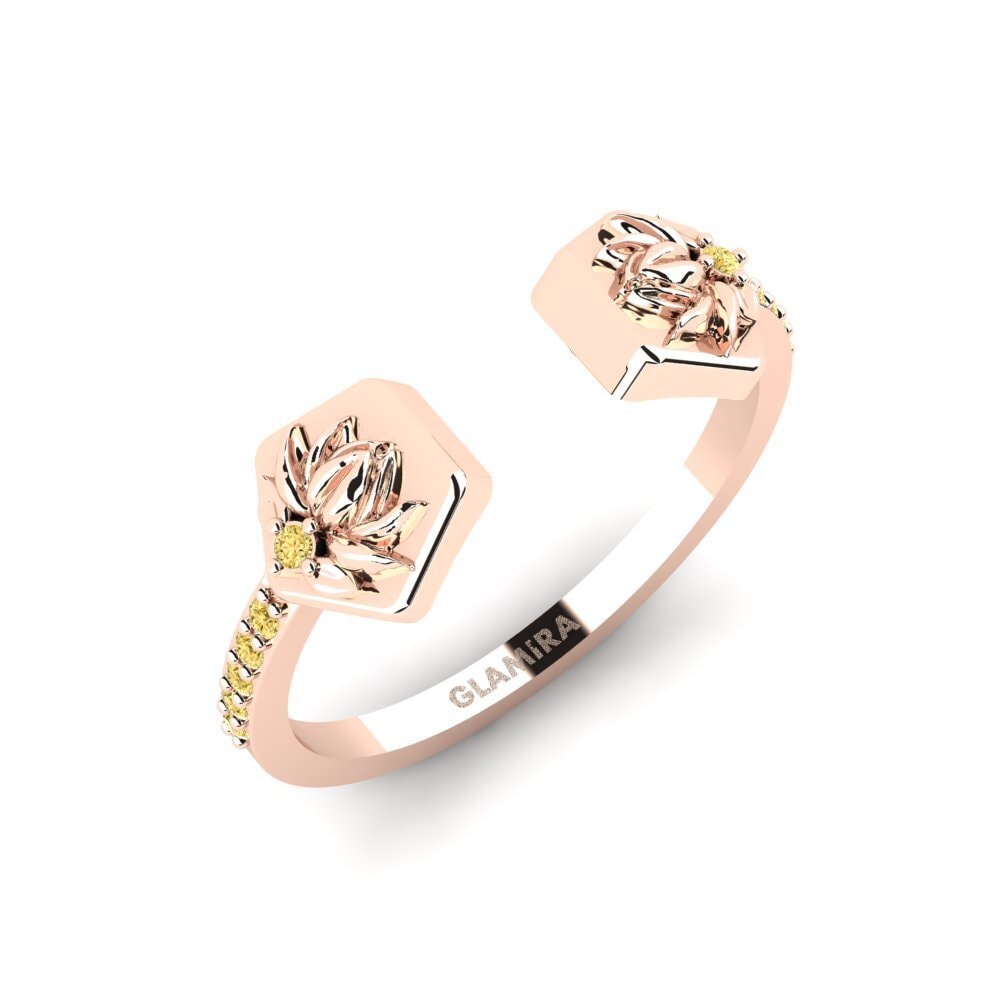 Vàng Hồng 14K Kim Cương Vàng Nhẫn Aterklang