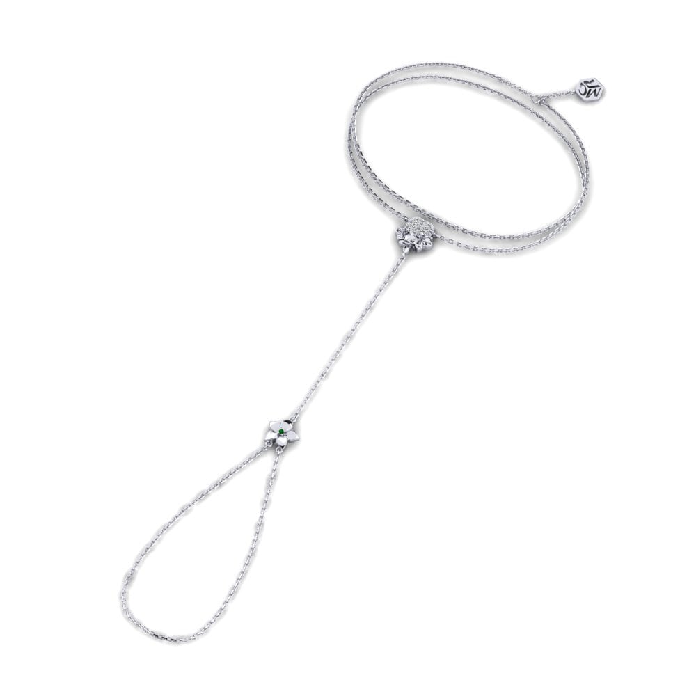 Paladio Circonita Verde Pulsera de dedo Avenoir