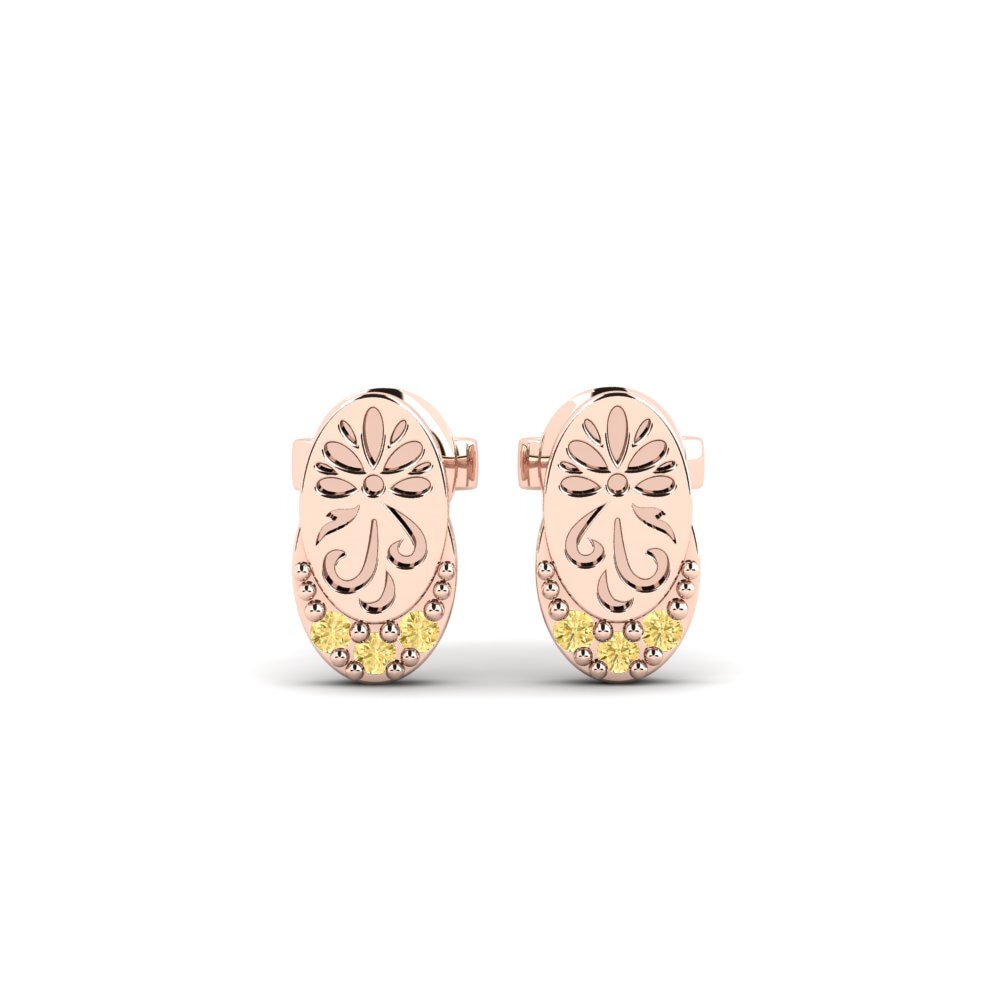 Vàng Hồng 14K Kim Cương Vàng Bông tai nữ Bleunienn
