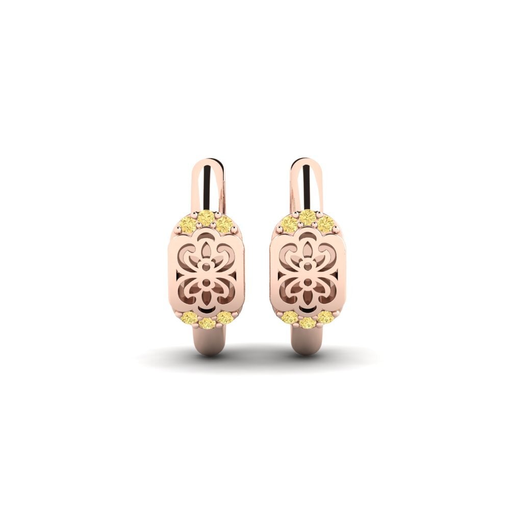 Vàng Hồng 14K Kim Cương Vàng Bông tai nữ Blodyn