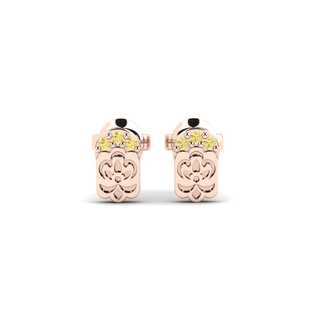 Vàng Hồng 14K Kim Cương Vàng Bông tai nữ Blomsts