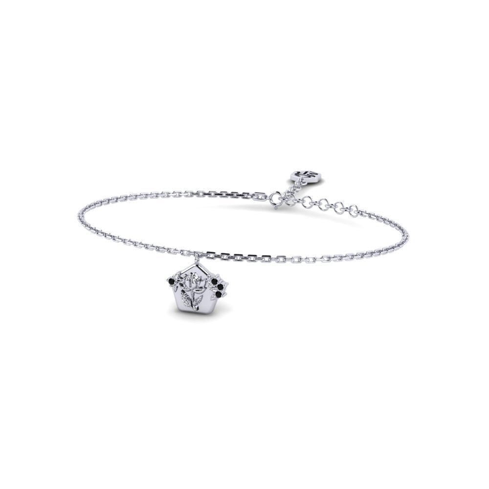 Vàng Trắng 14K black-onyx Vòng tay nữ Bloomstrata
