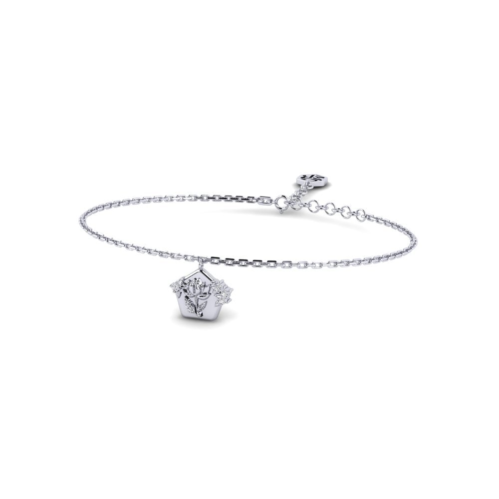 Vàng Trắng 14K Kim Cương Vòng tay nữ Bloomstrata