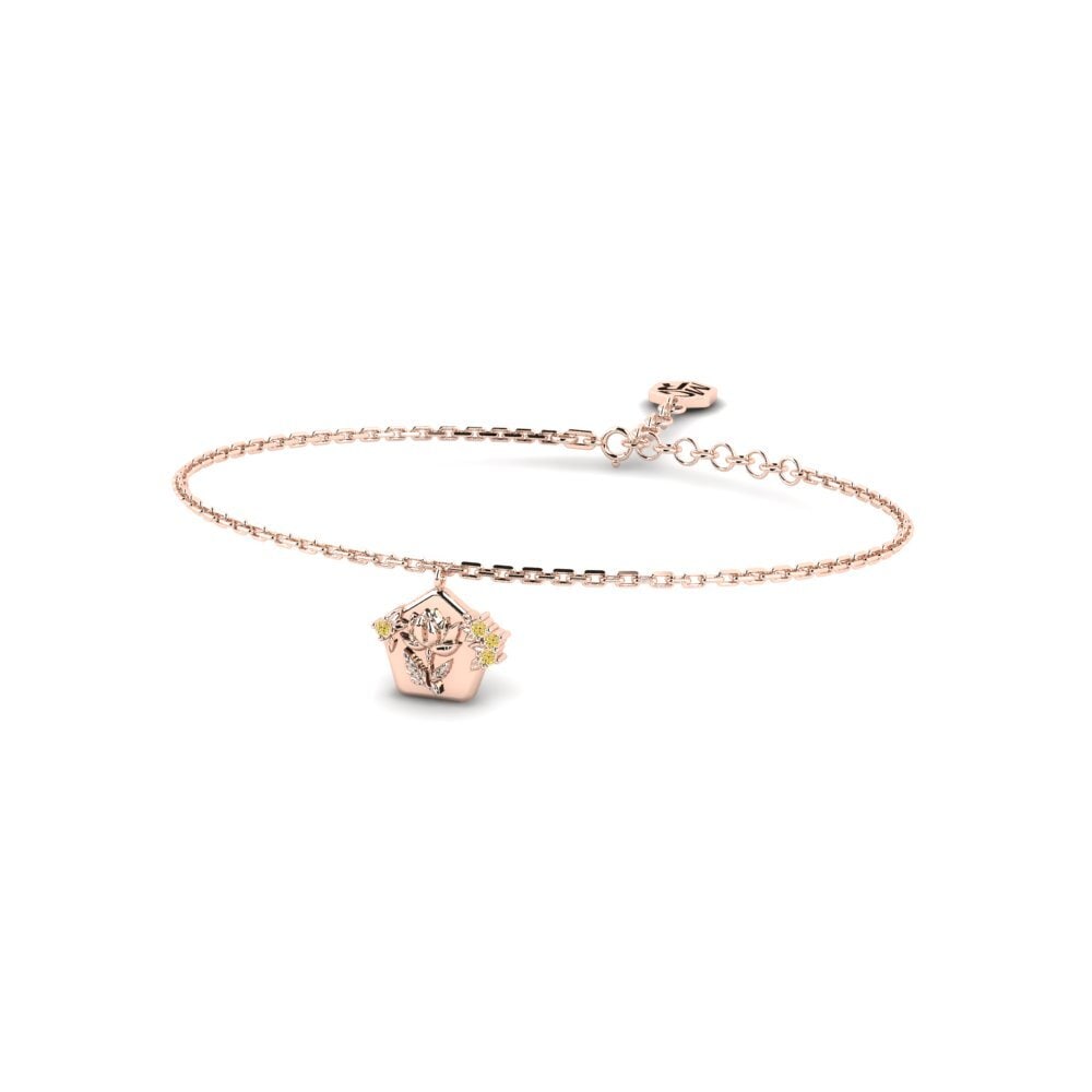 Vàng Hồng 14K Kim Cương Vàng Vòng tay nữ Bloomstrata