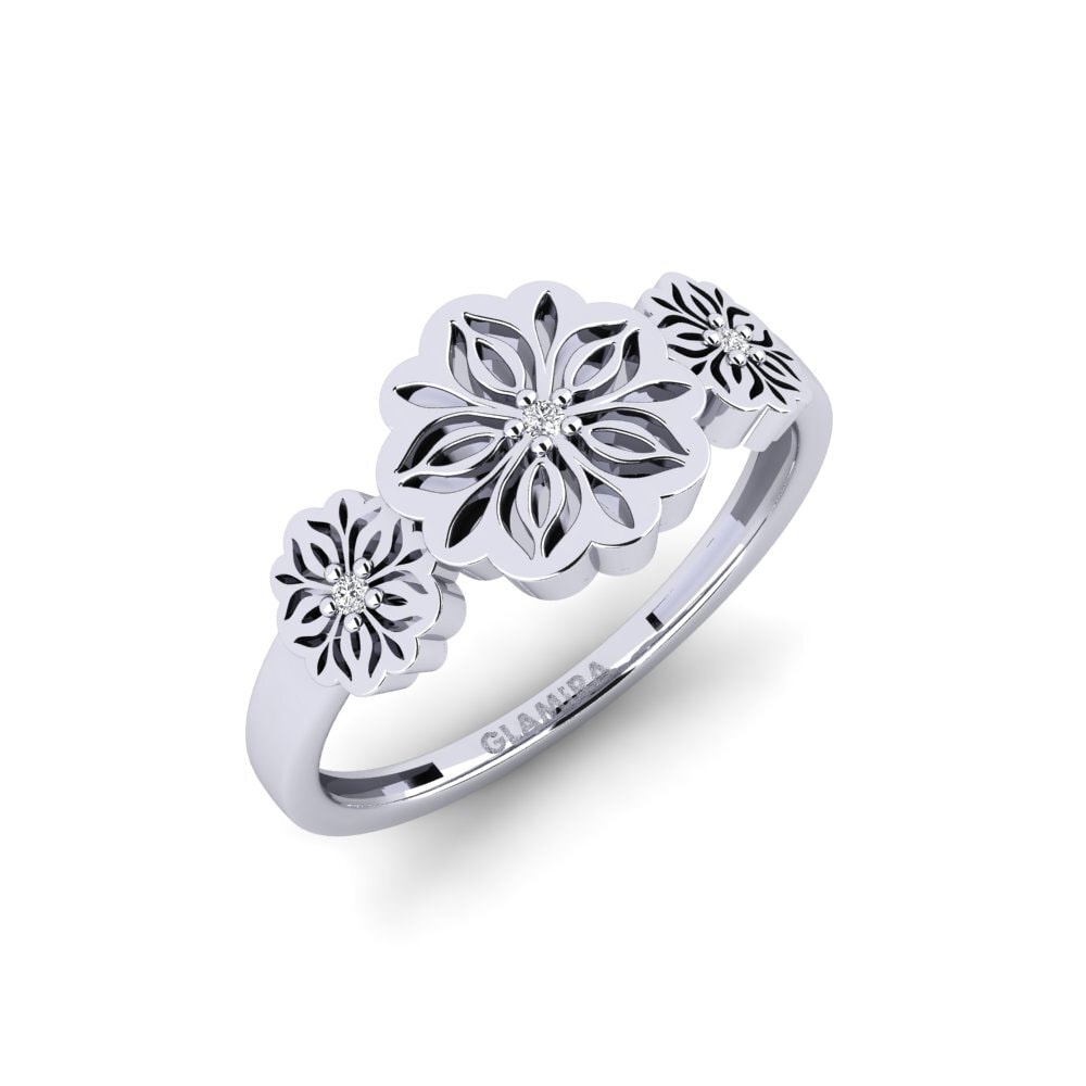 White Silver Ring Bukad