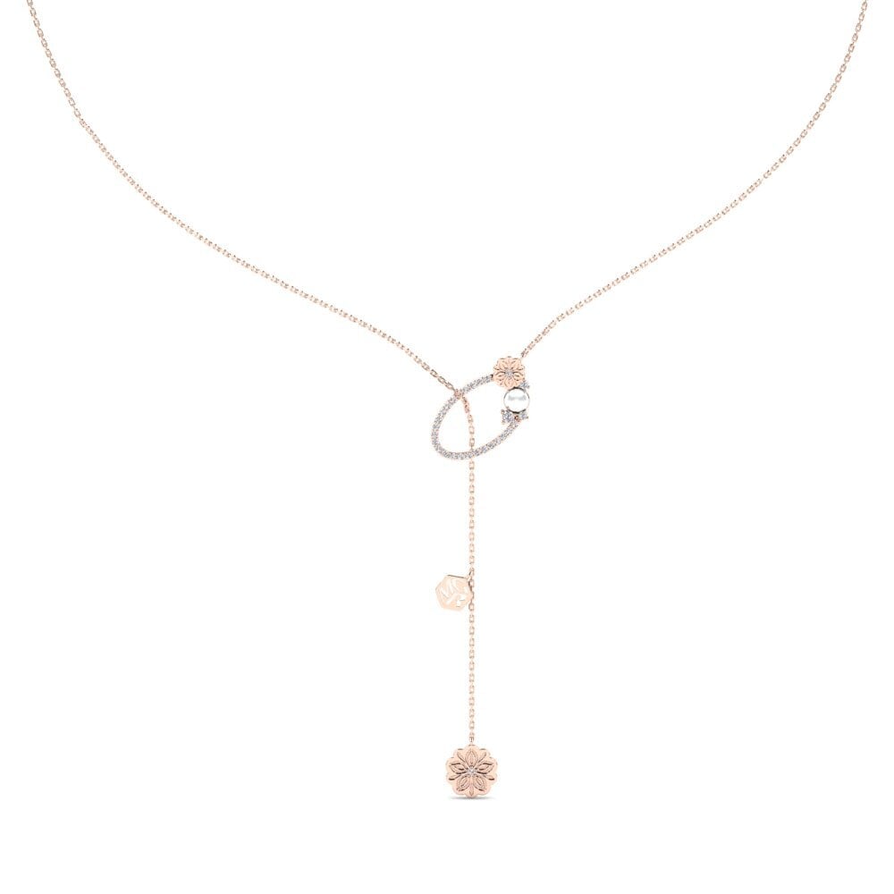 Rotgold 750 Diamant Damen halskette Bunyi