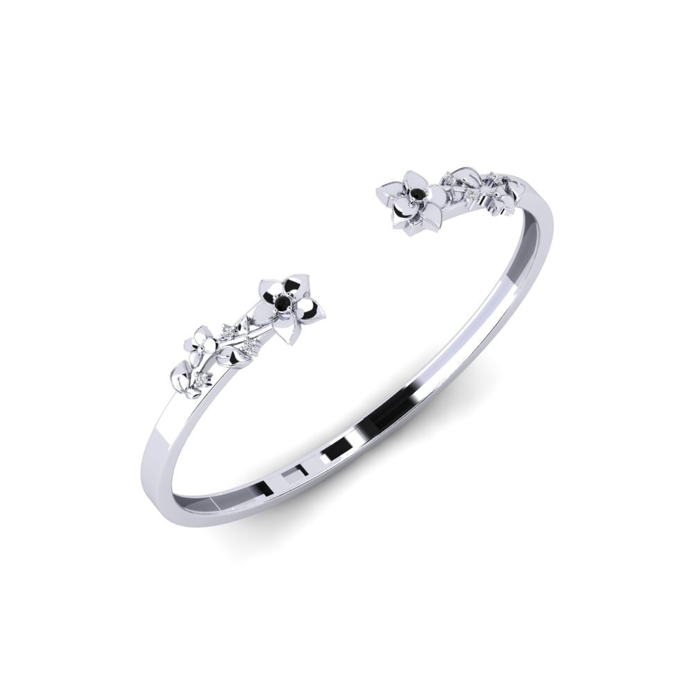 Weißgold 585 Schwarzer Diamant Damen armband Calorea