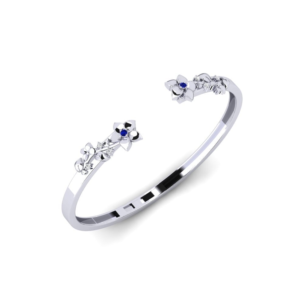 Vàng Trắng 14K Đá Sapphire Vòng tay nữ Calorea