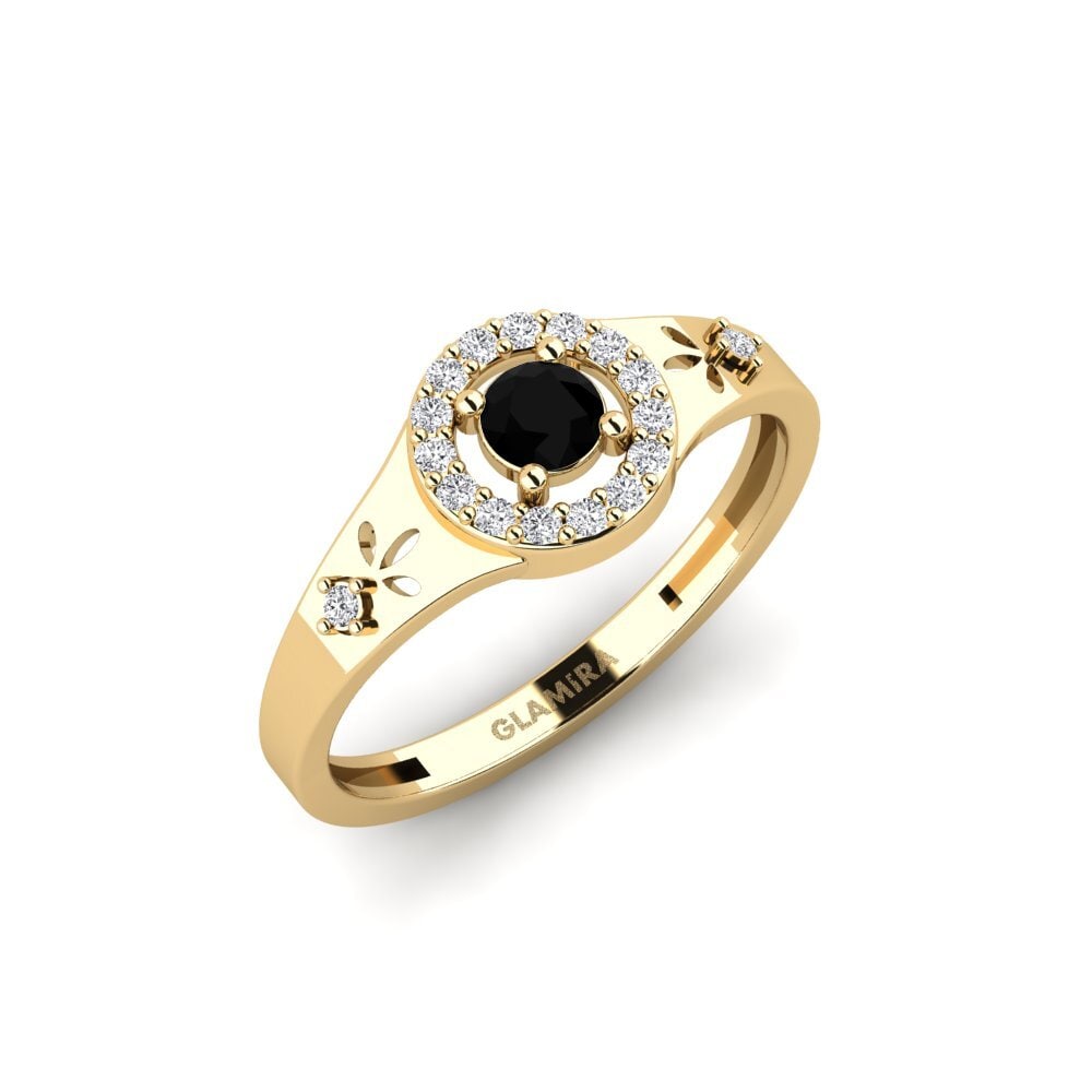 Zafiro negro Anillo Cwako