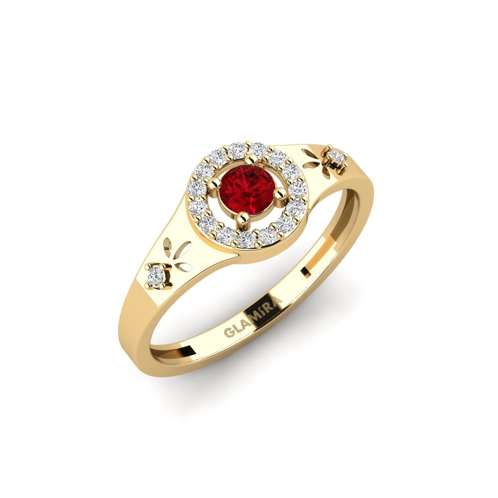 Red Zirconia Ring Cwako
