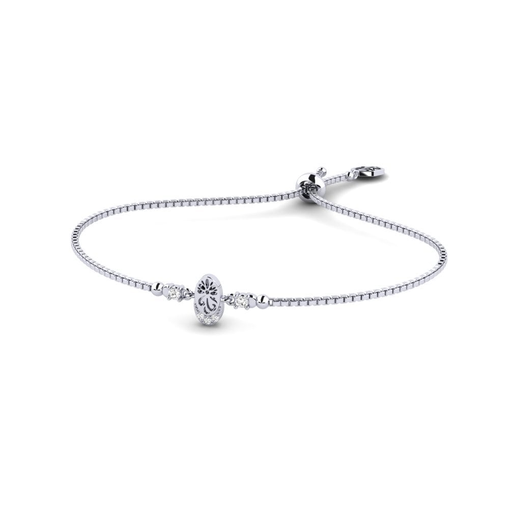 Vàng Trắng 14K Đá Moissanite Vòng tay nữ Dakalo