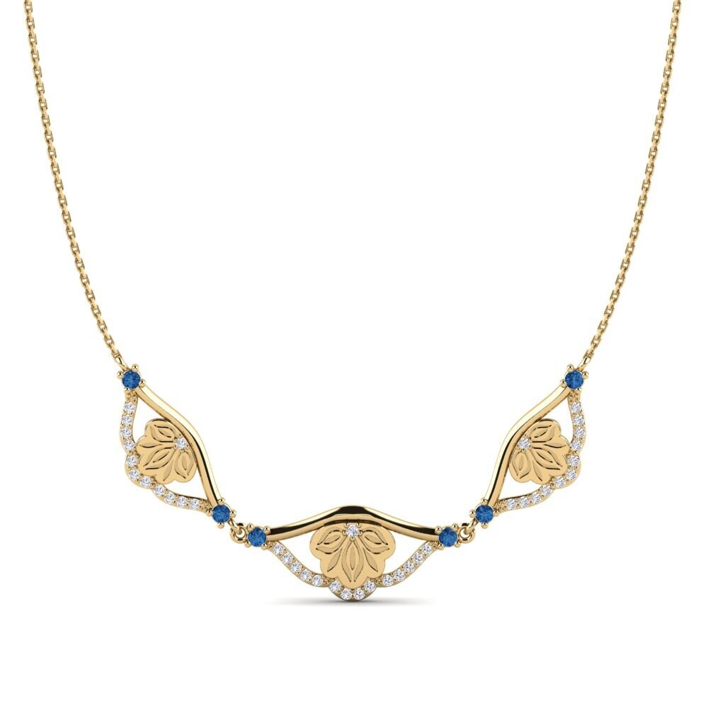 Dark Blue Zirconia Women's Necklace Echwayitile
