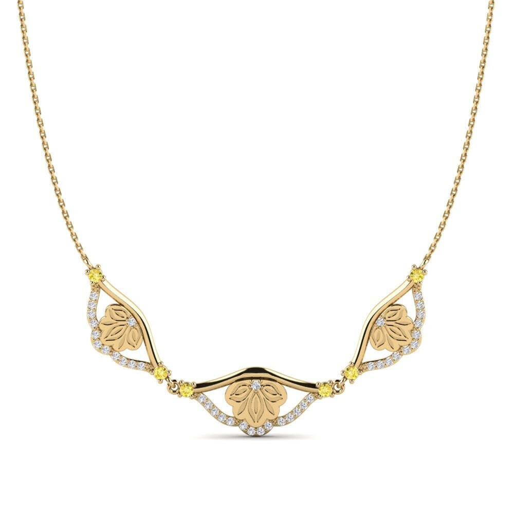 Yellow Sapphire Women's Necklace Echwayitile