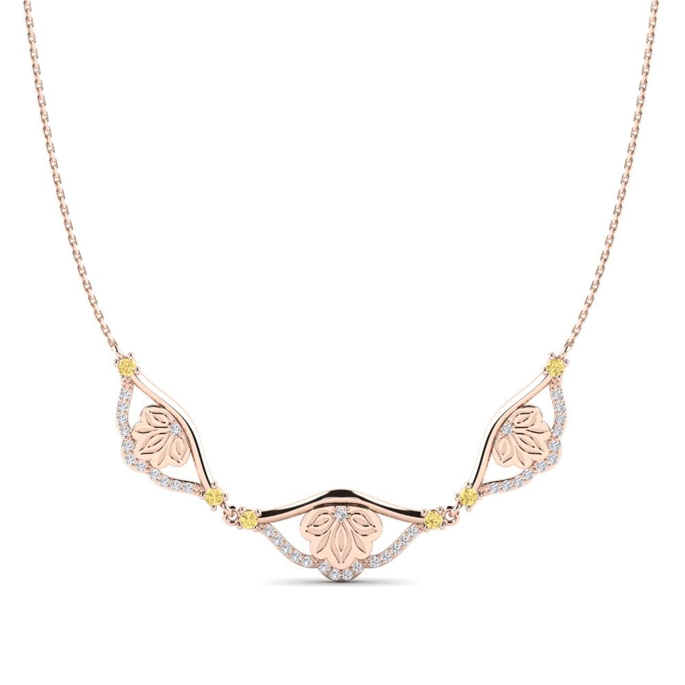 Vàng Hồng 14K Kim Cương Vàng Dây chuyền nữ Echwayitile