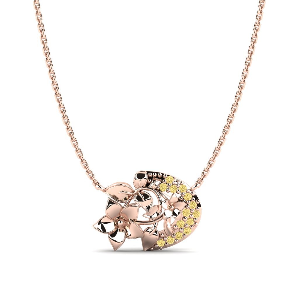 Vàng Hồng 14K Kim Cương Vàng Dây chuyền nữ Eldridge