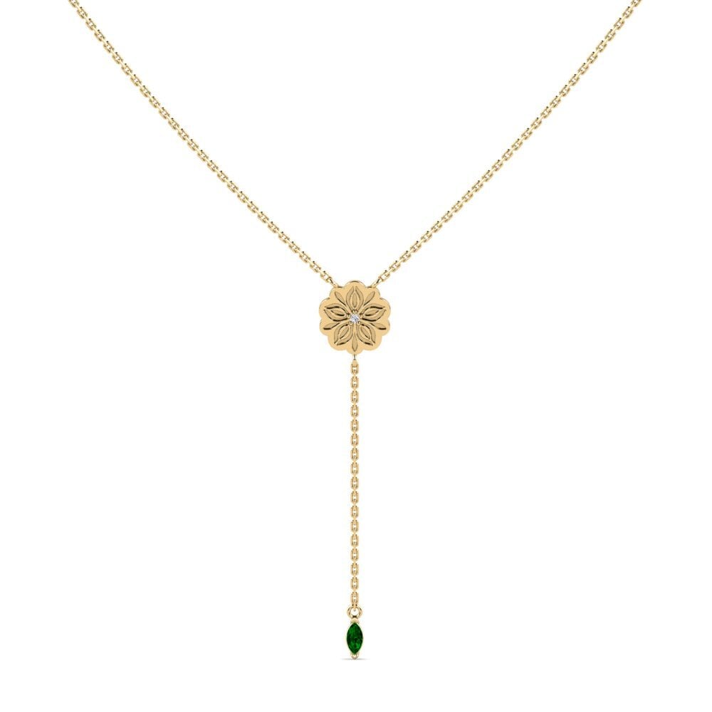 Zircônia Verde Colares Feminino Erangi