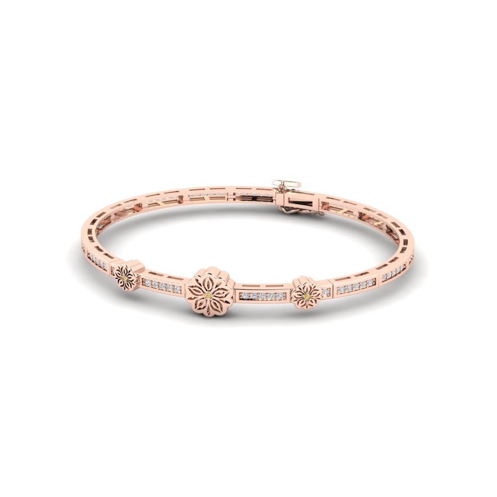 Vàng Hồng 14K Kim Cương Vàng Vòng tay nữ Fleurich