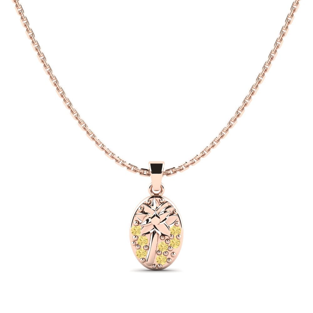 Vàng Hồng 14K Kim Cương Vàng Mặt dây chuyền nữ Fulton