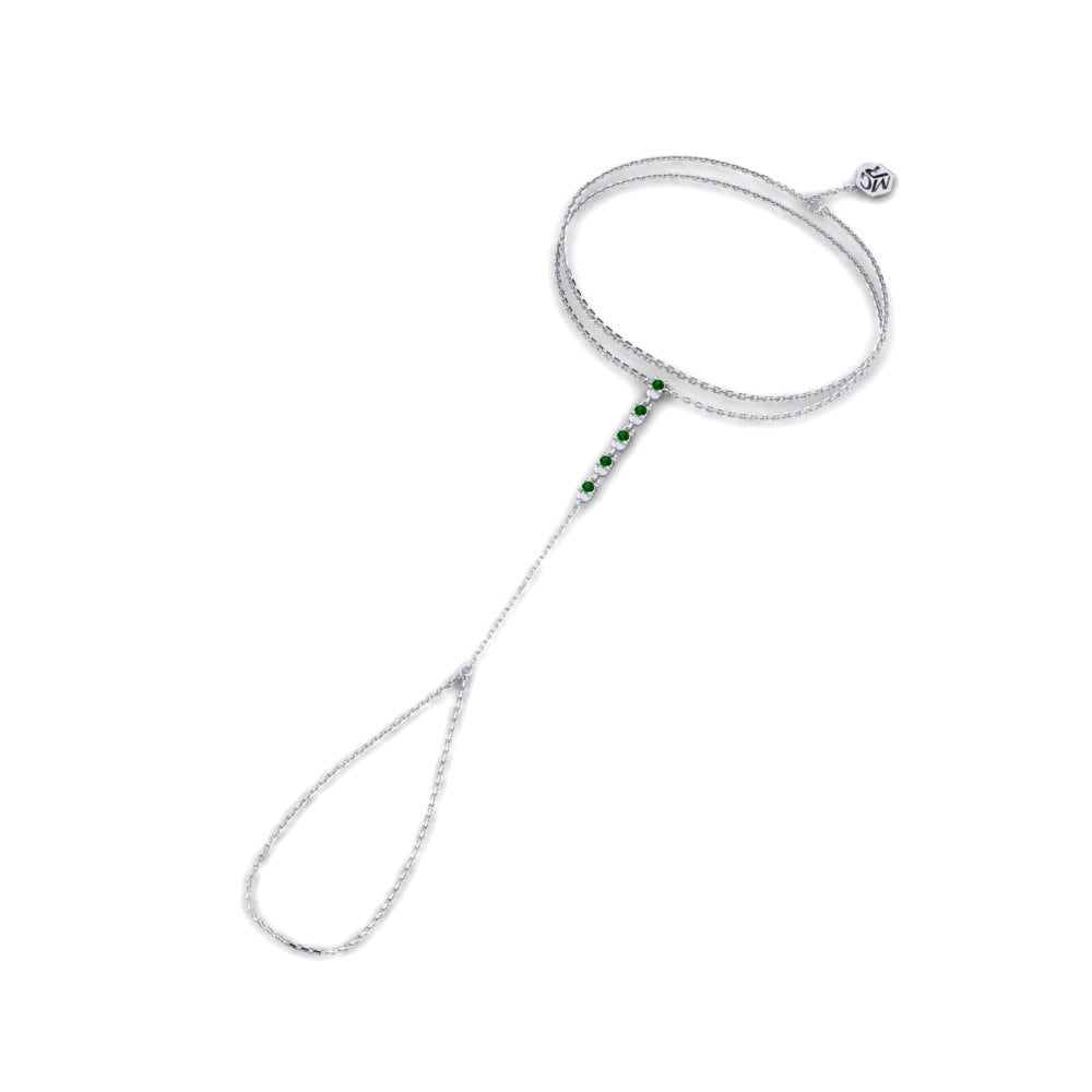 Paladio Circonita Verde Pulsera de dedo Hadzidzi