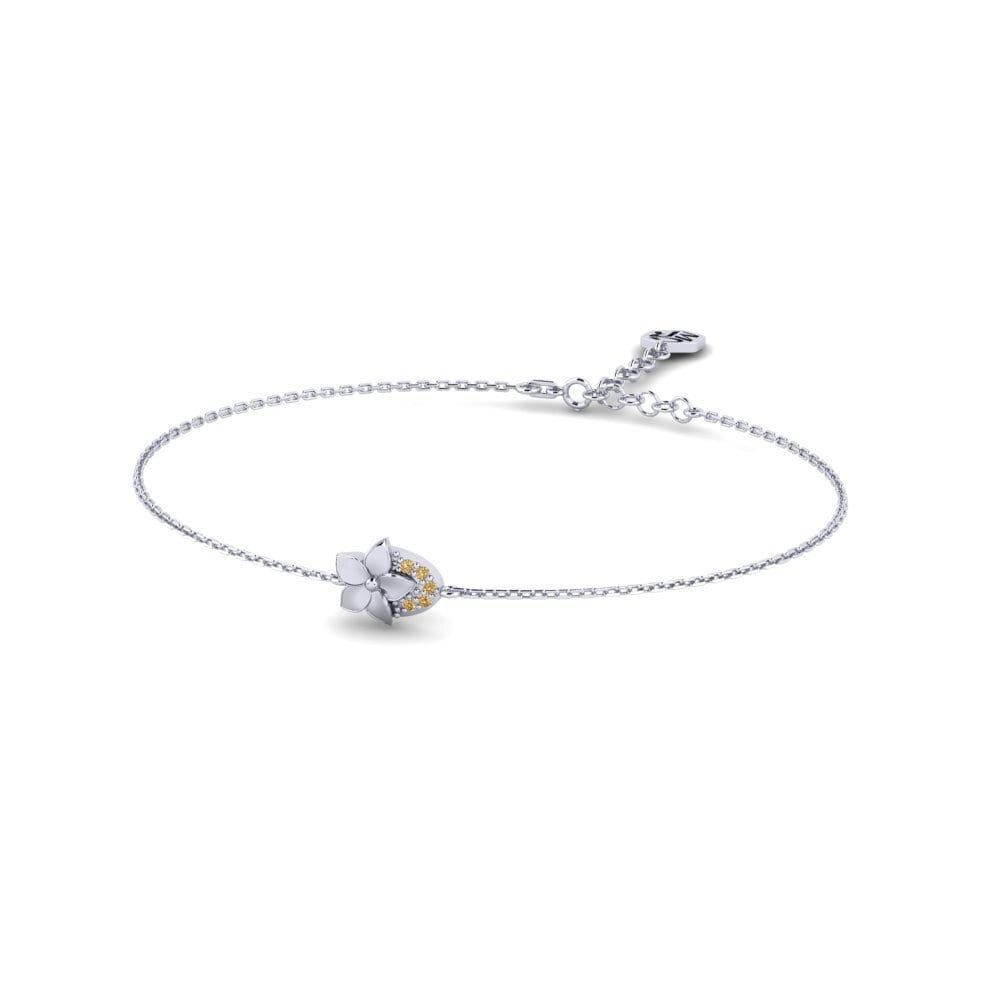 Vàng Trắng 14K Kim Cương Nâu Vòng tay nữ Hicks