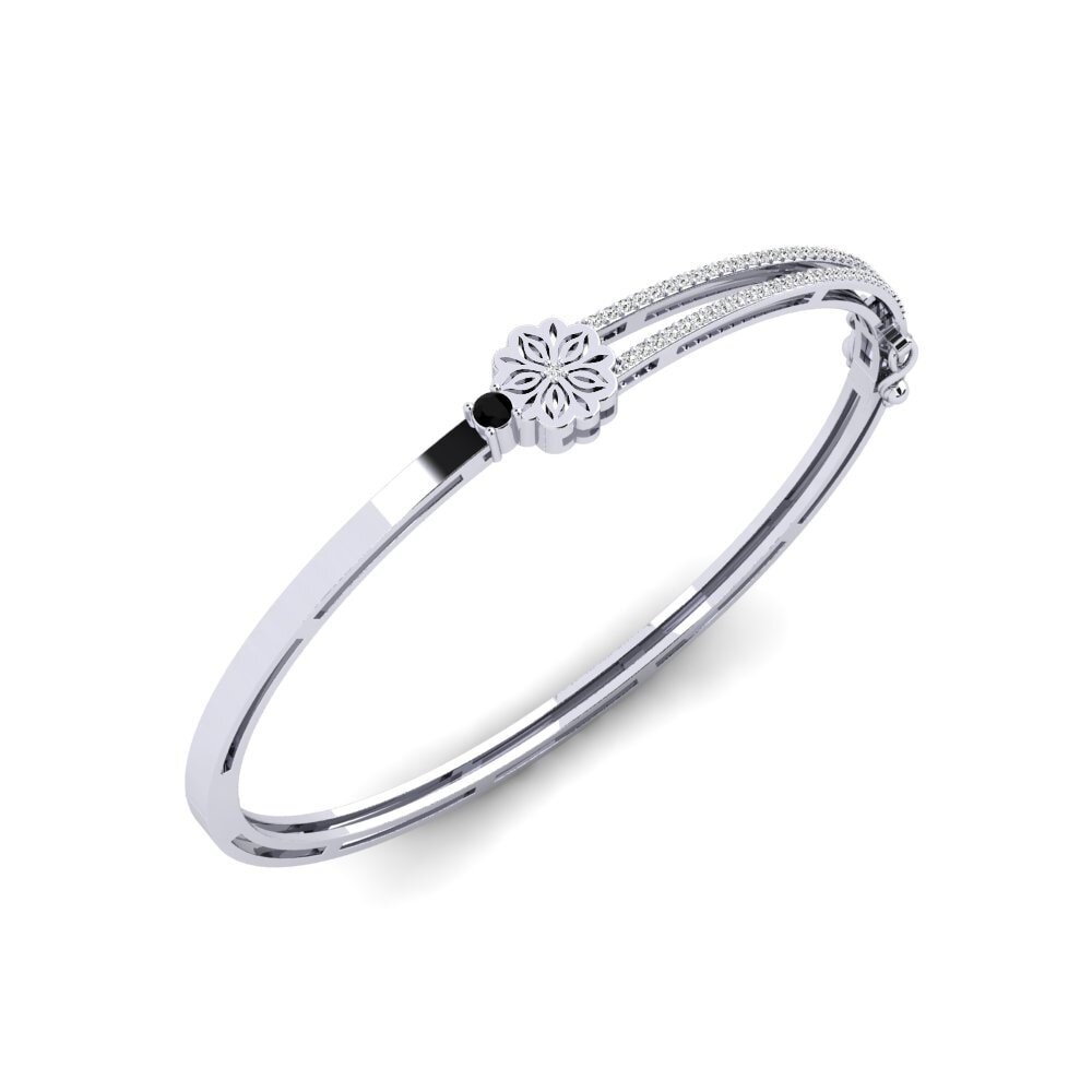 Vàng Trắng 14K black-onyx Vòng tay nữ Ilangi