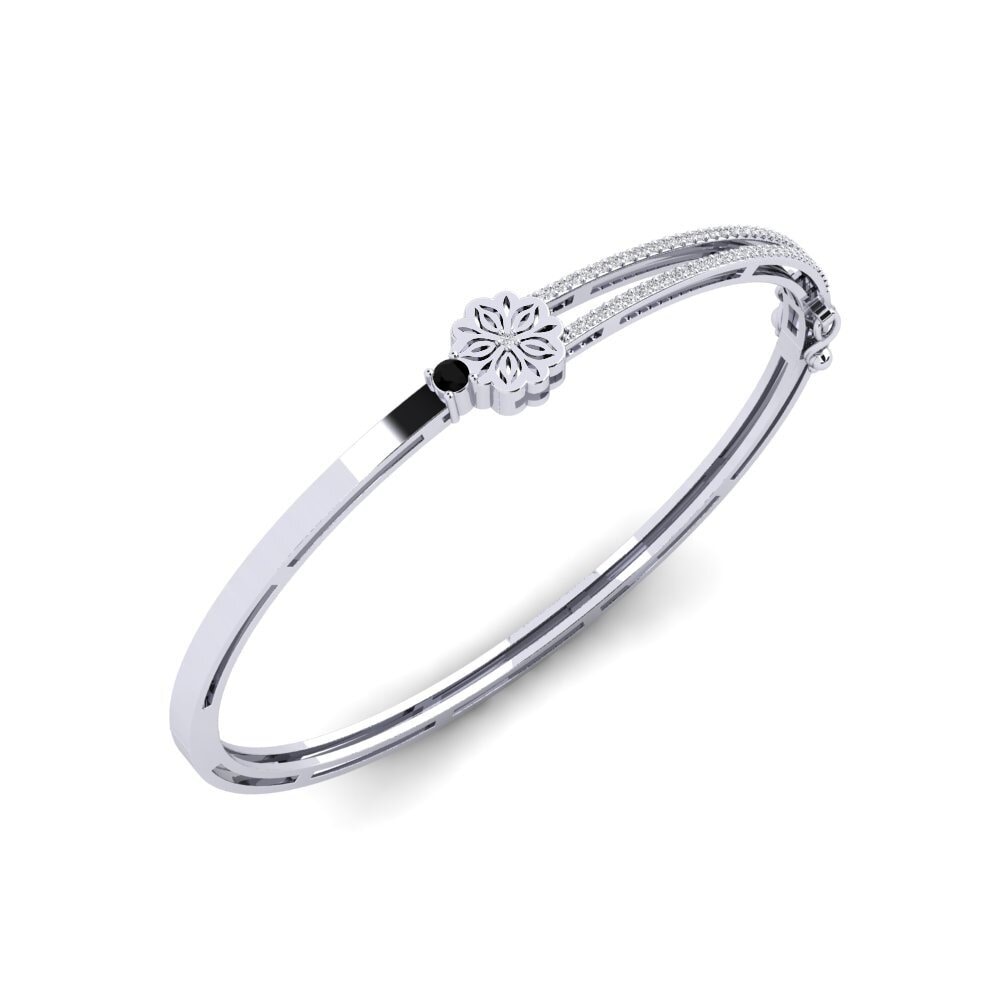Weißgold 585 Schwarzer Diamant Damen armreif Ilangi