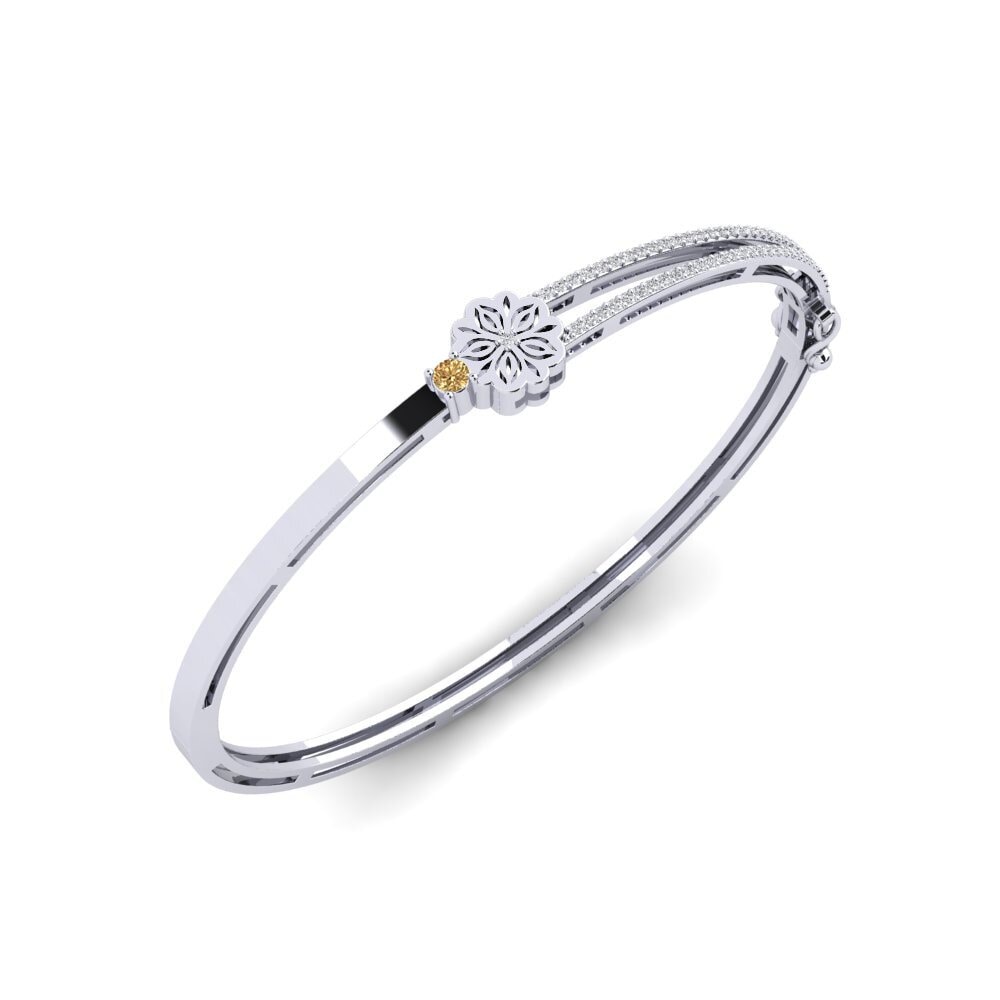 Vàng Trắng 14K Kim Cương Nâu Vòng tay nữ Ilangi