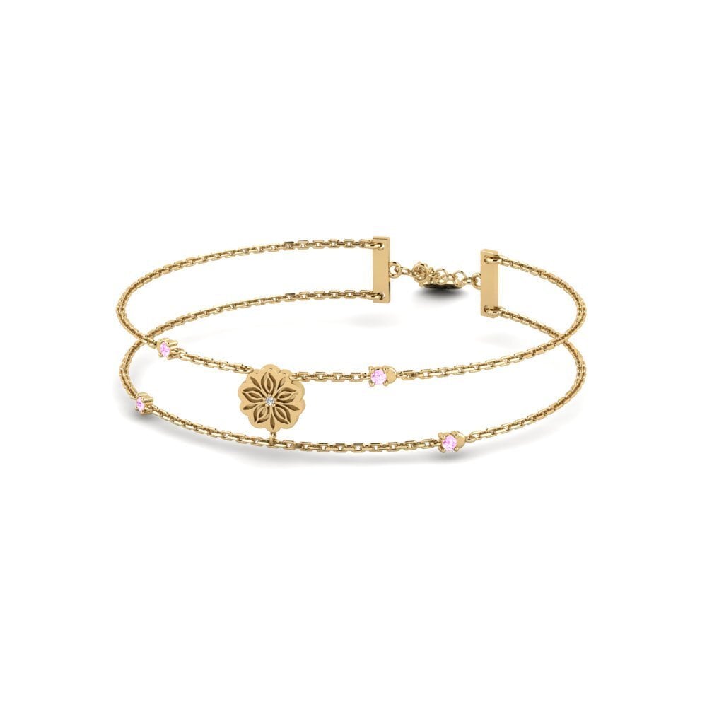 Zafiro Rosado Pulsera de Mujer Kanniy