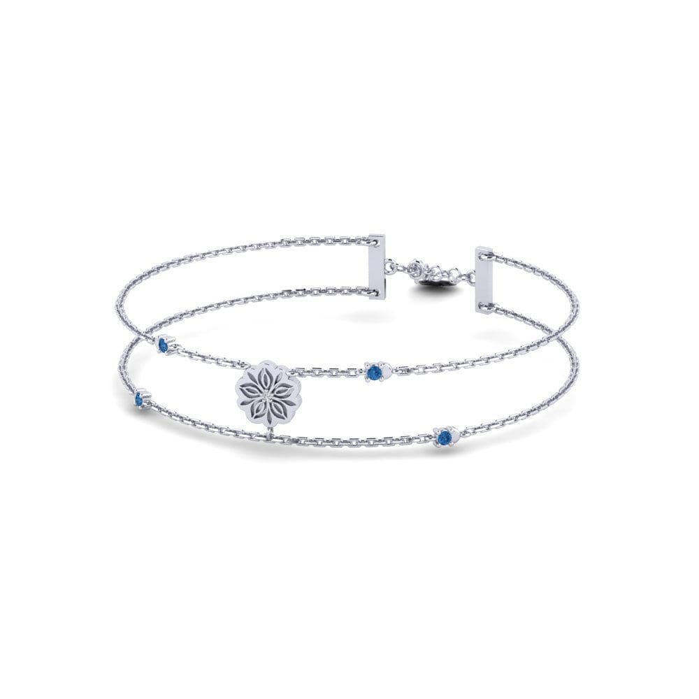 Paladio Circonita Azul Oscuro Pulsera de Mujer Kanniy
