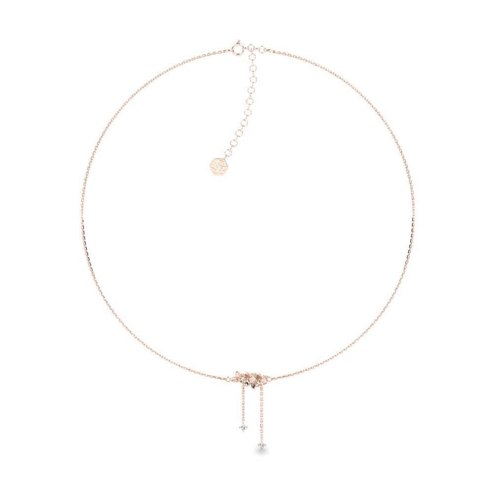 14k Oro Rosa Collar Gargantilla de Mujer Monelisse