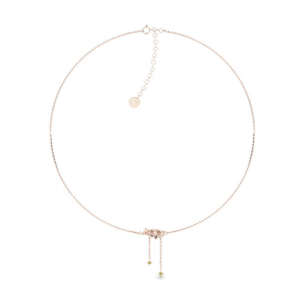 Vàng Hồng 14K Kim Cương Vàng Dây chuyền choker nữ Monelisse