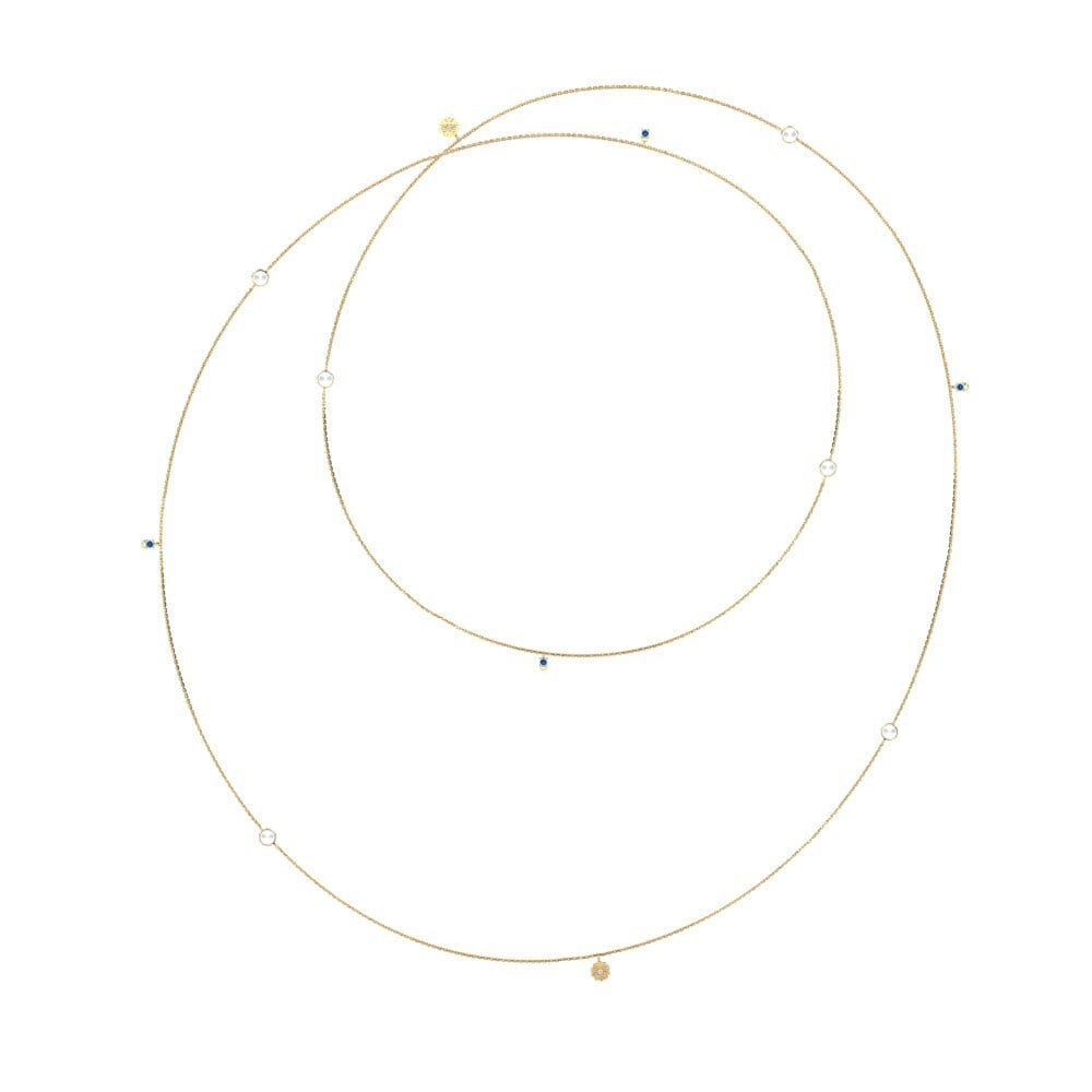 Đá Zirconia Xanh Lam Dây chuyền nữ Niijaut