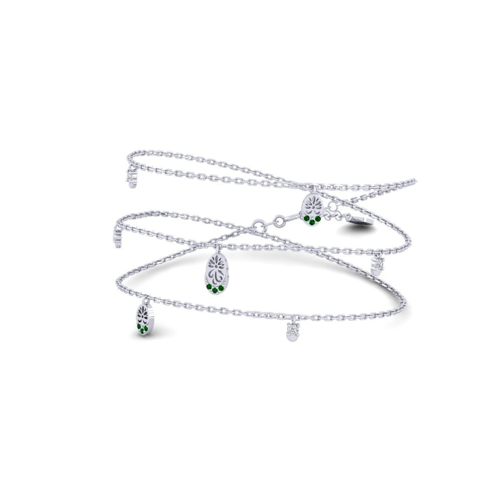 Plata 925 Circonita Verde Collar de Mujer Nyiimbo