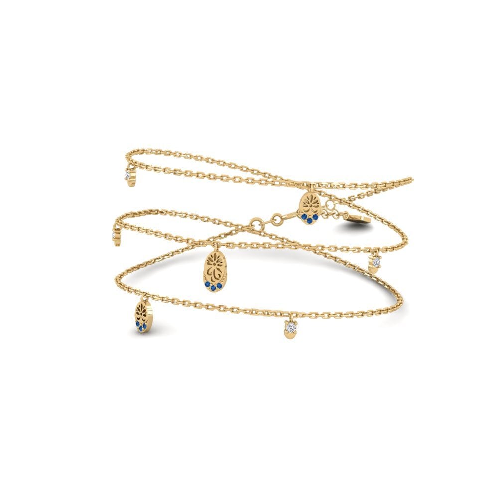 Đá Zirconia Xanh Lam Dây chuyền nữ Nyiimbo