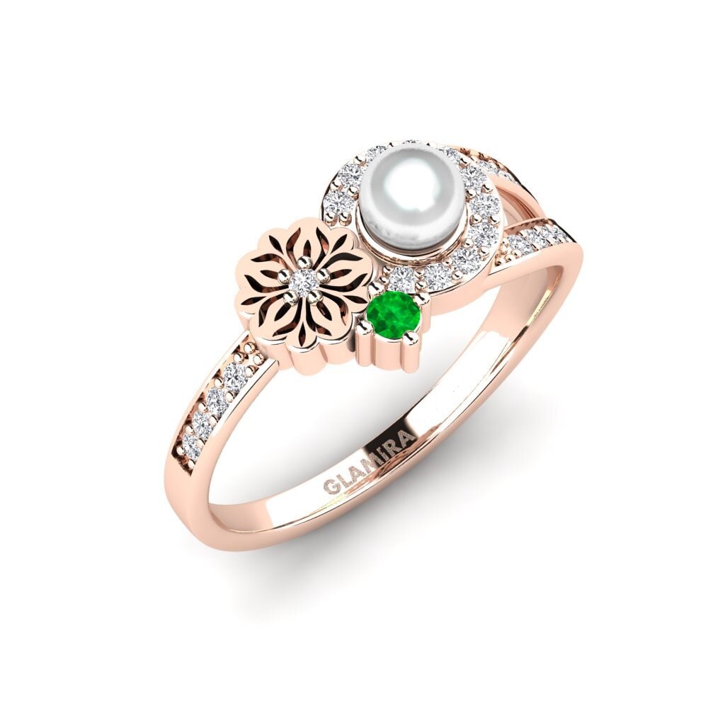 Rotgold 375 Smaragd Ring Nzoroko
