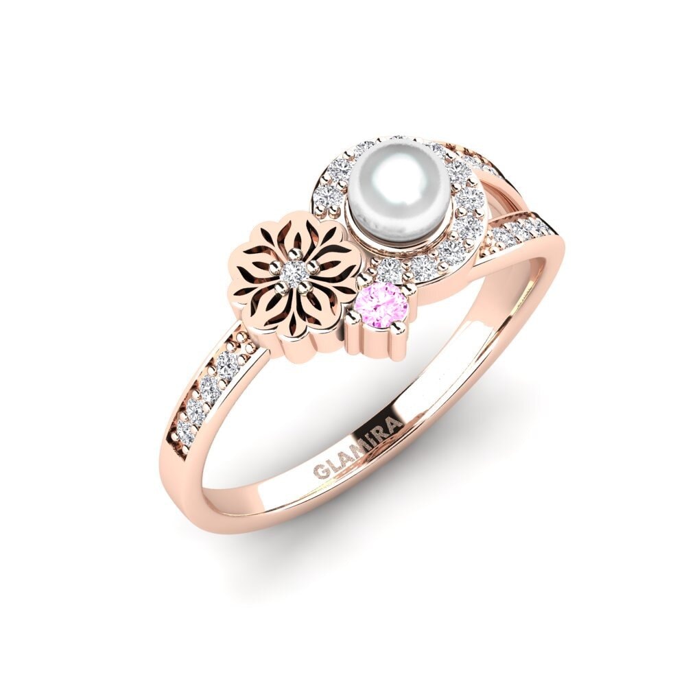 Rotgold 375 Rosa Saphir Ring Nzoroko