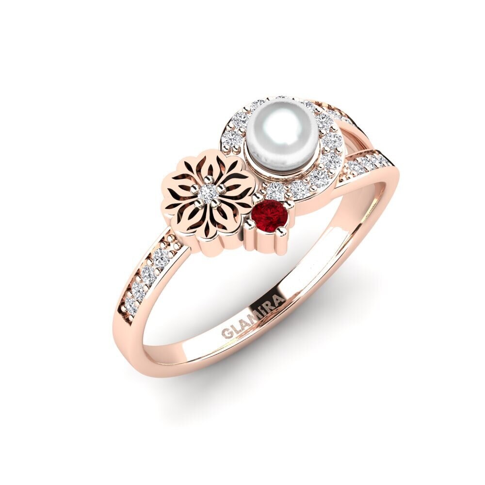 Rotgold 375 Roter Zirkonia Ring Nzoroko