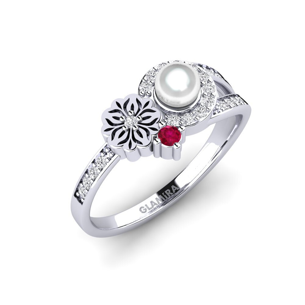 14ct White Gold Ruby Ring Nzoroko